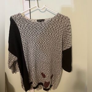 French Kyss Monochrome Patterned Sweater